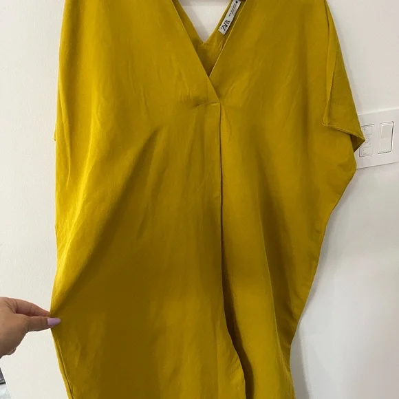 ZARA linen tunic V-Neck Dress - Picture 8 of 11